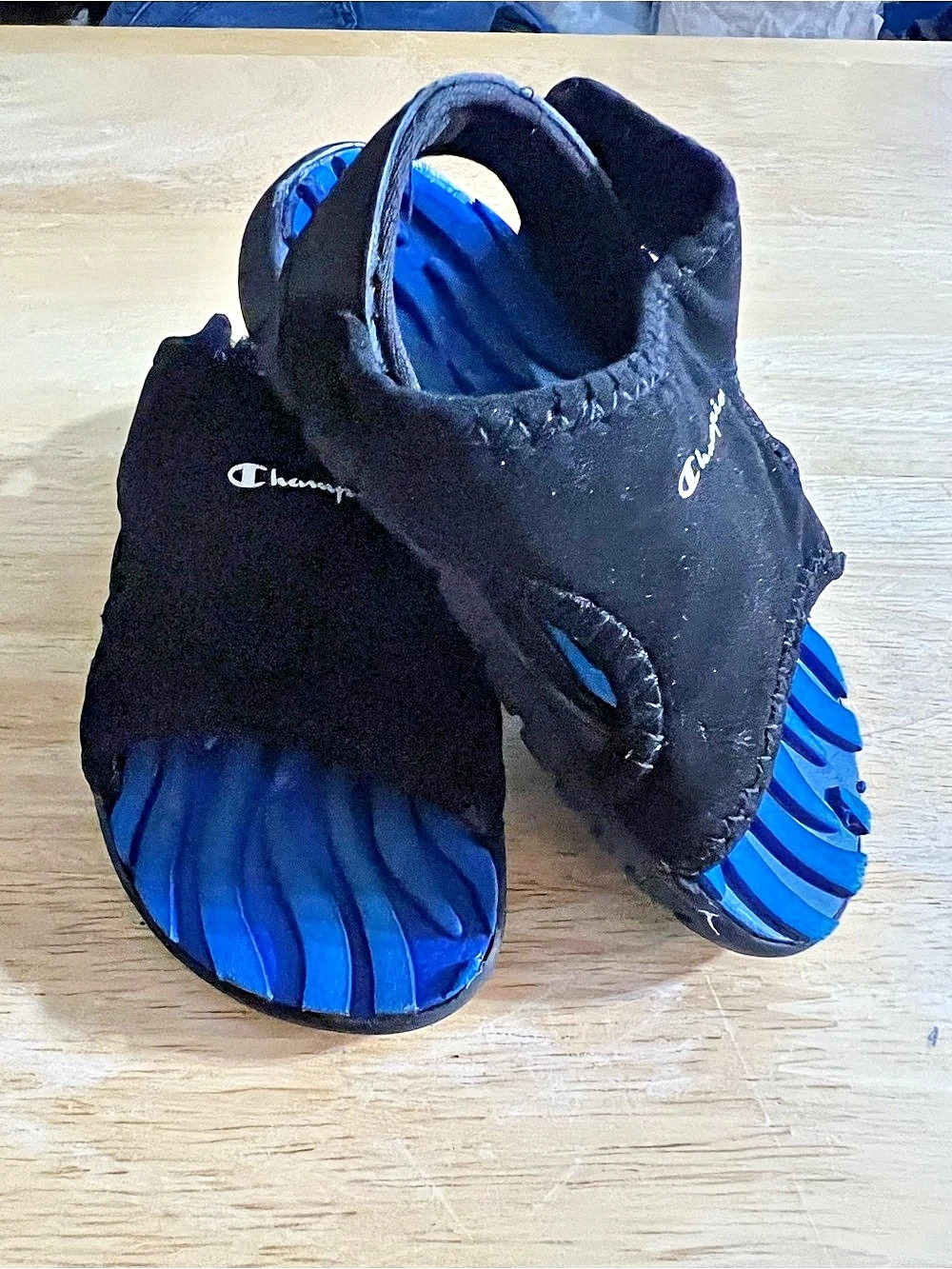 Champion Toddlers Sport Sandals Black & Blue 4W